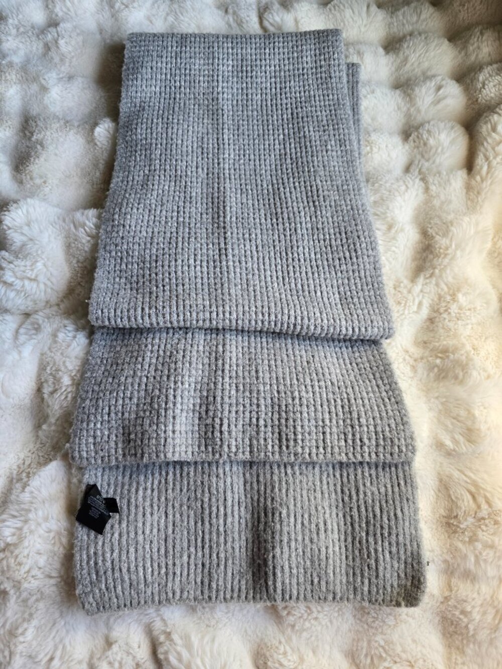 Express Light Grey waffl women's scarf
